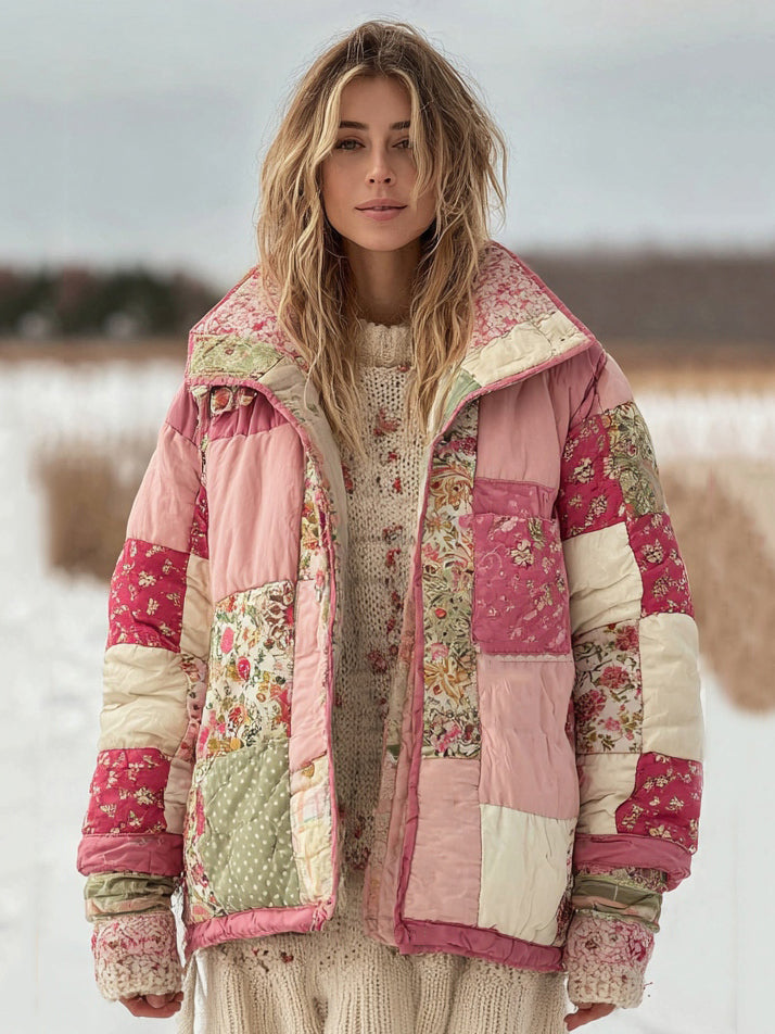 Women's Patchwork Creative Design Quilted Cotton Padded Clothes